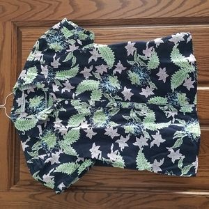 Sag Harbor Floral Petite Button Down